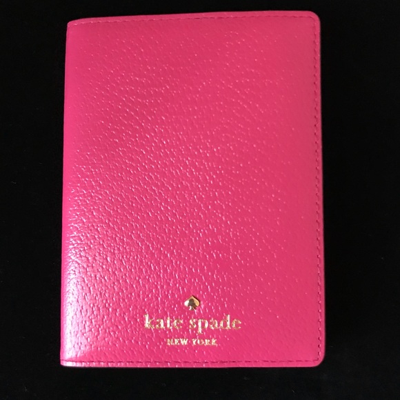 kate spade Accessories - Kate Spade Bright Pink Passport Holder